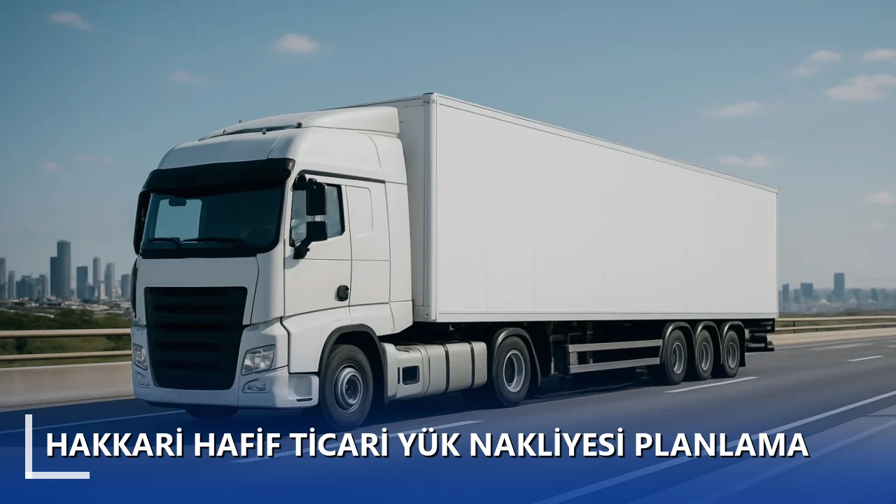 Hakkari Hafif Ticari Yük Nakliyesi Planlama